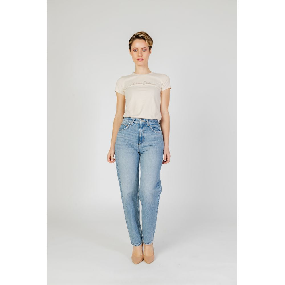 Only Light Blue Cotton Jeans & Pant