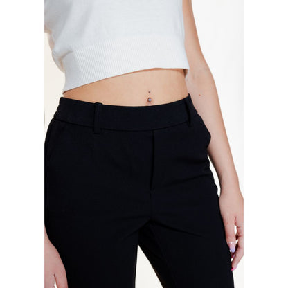 Vero Moda Black Polyester Jeans & Pant