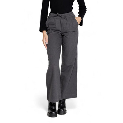 Jacqueline De Yong Gray Cotton Jeans & Pant