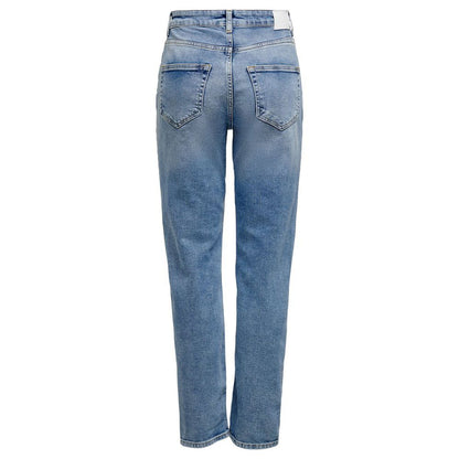 Only Light Blue Cotton Jeans & Pant