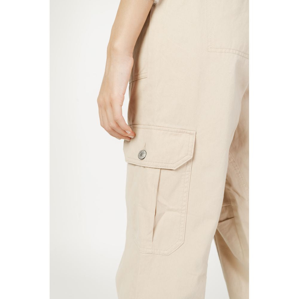 Only Beige Cotton Jeans & Pant