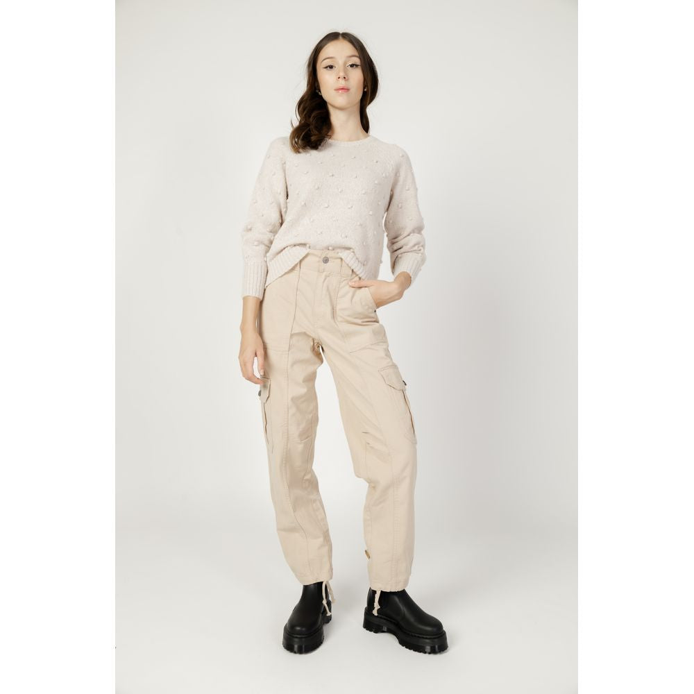 Only Beige Cotton Jeans & Pant