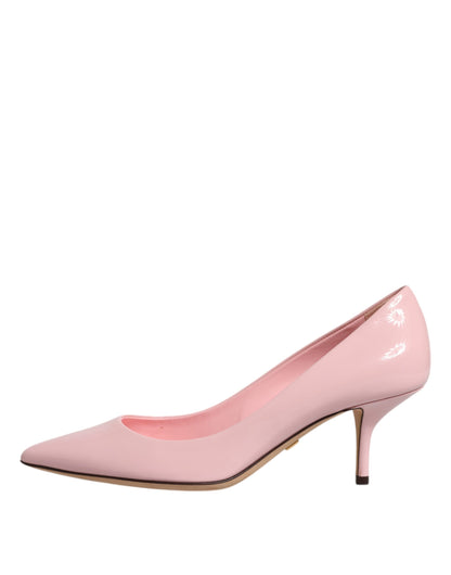 Dolce & Gabbana Light Pink Patent Leather Heels Pumps Shoes