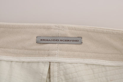 Ermanno Scervino Beige Slim Jeans Corduroy 스키니 바지