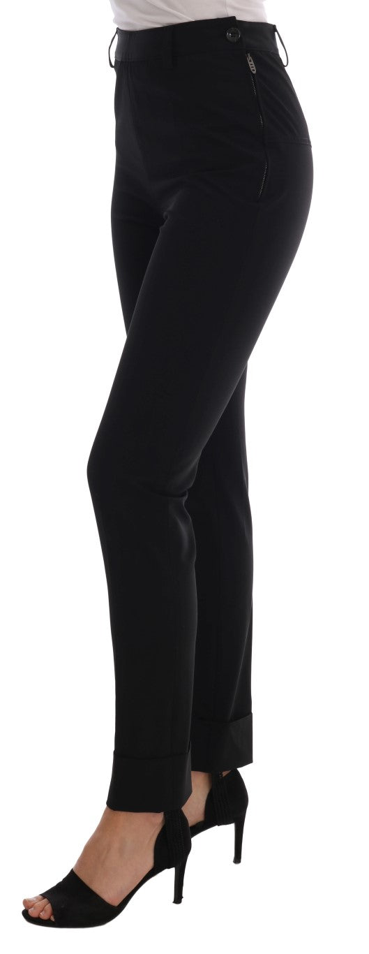 Schwarze Stretch-Leggings von Ermanno Scervino