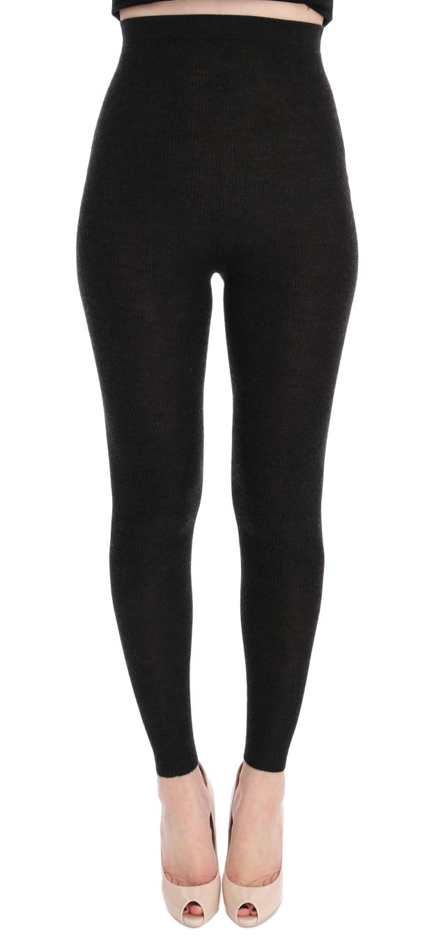 Dolce & Gabbana Elegant High-Waist Cashmere Tights Pants