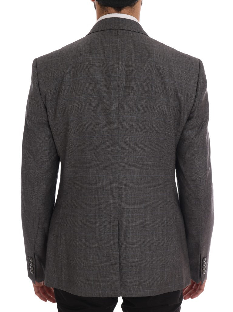 Dolce & Gabbana Grey Wool Martini Slim Blazer