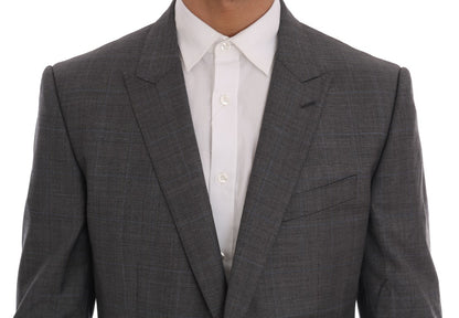 Dolce & Gabbana Grey Wool Martini Slim Blazer