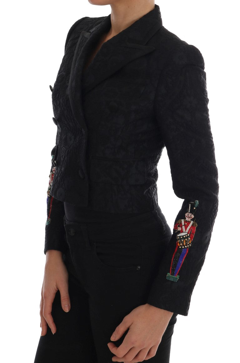 Dolce & Gabbana Black Brocade Blazer 재킷