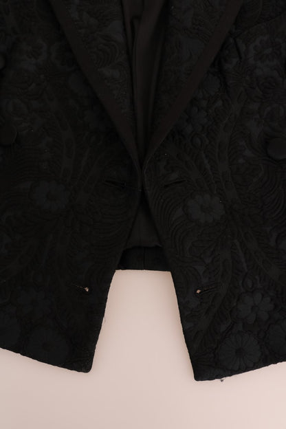 Dolce & Gabbana Black Brocade Blazer 재킷