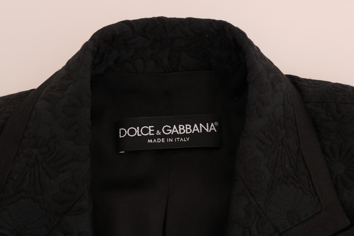 Dolce & Gabbana Black Brocade Blazer 재킷