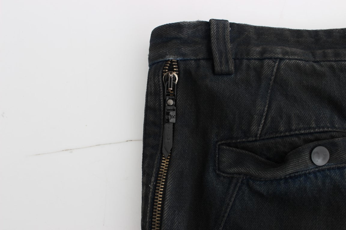 Blaue, schmal geschnittene Denim-Jeans von Costume National aus Baumwolle