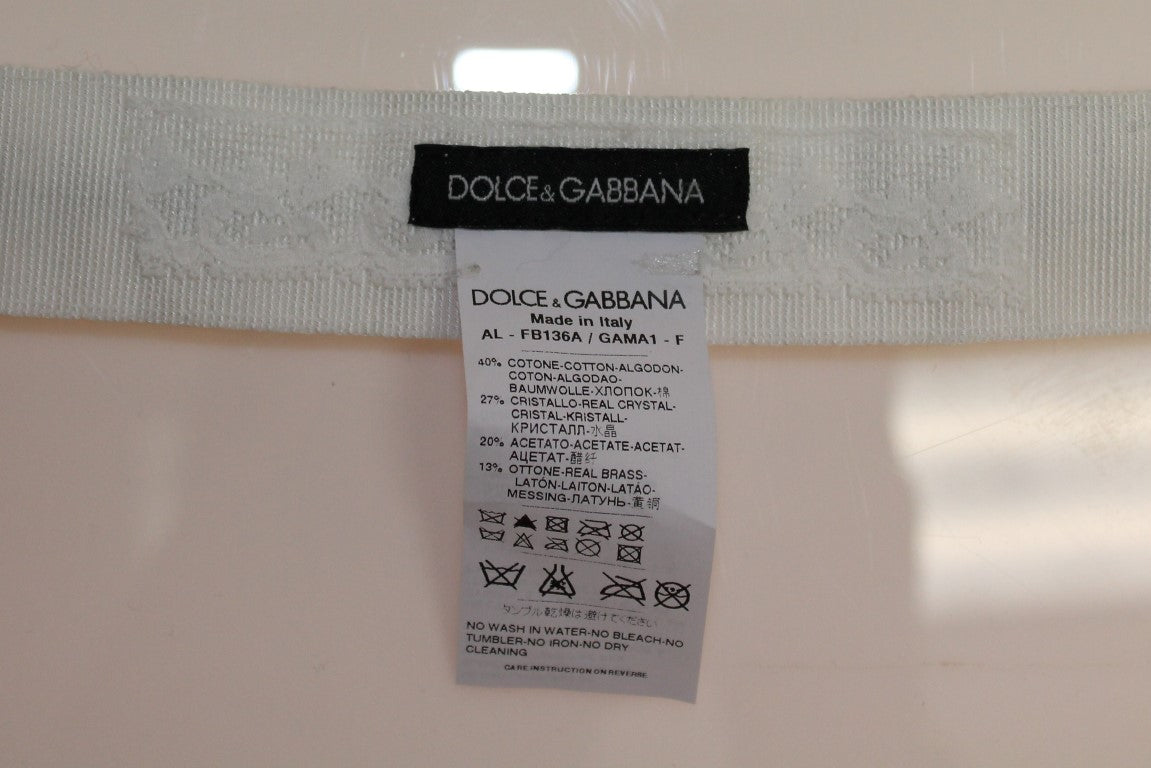 Dolce &amp; Gabbana Taillengürtel mit weißen Kristallsteinen