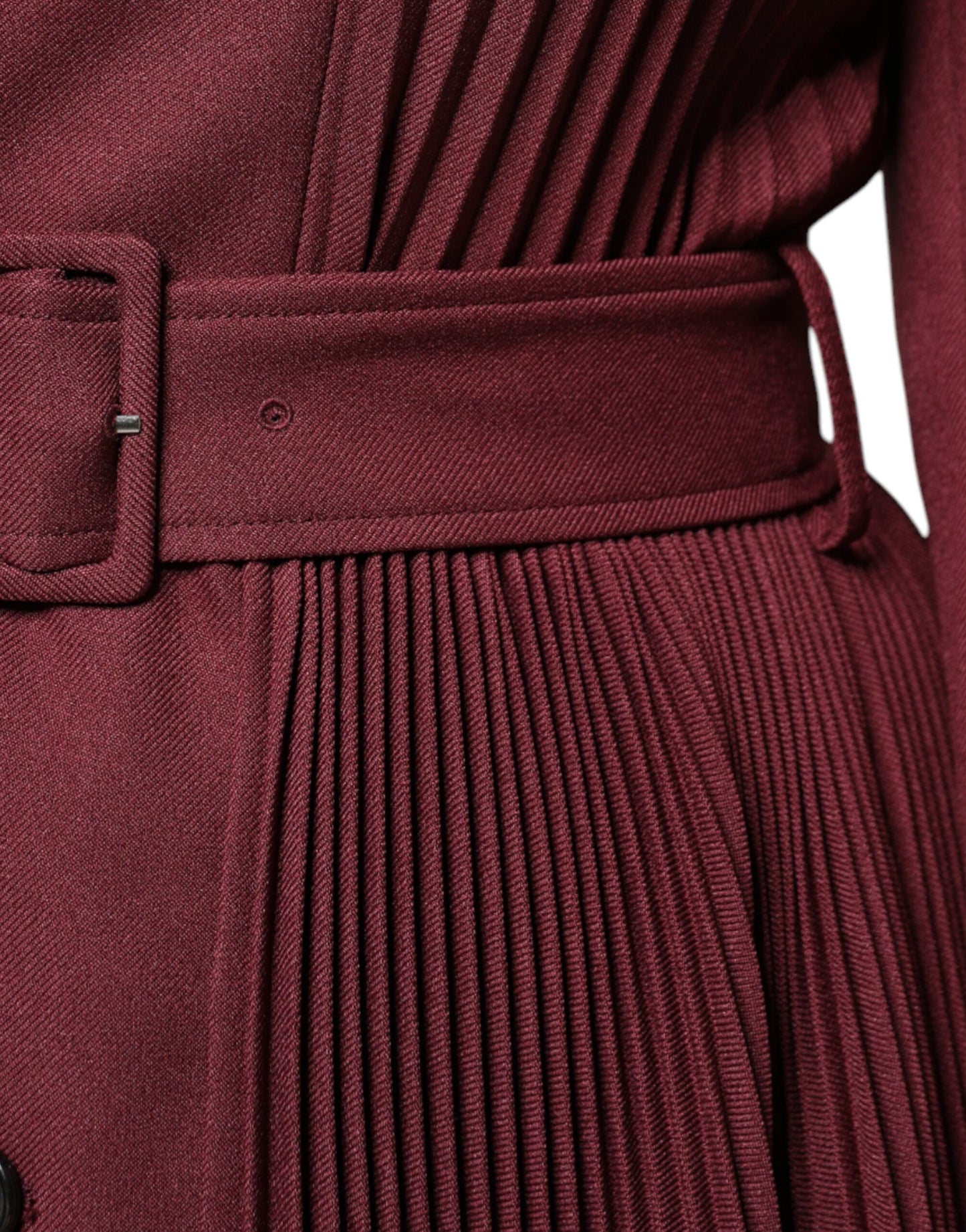 Philosophy Maroon Belted Button Down Dress