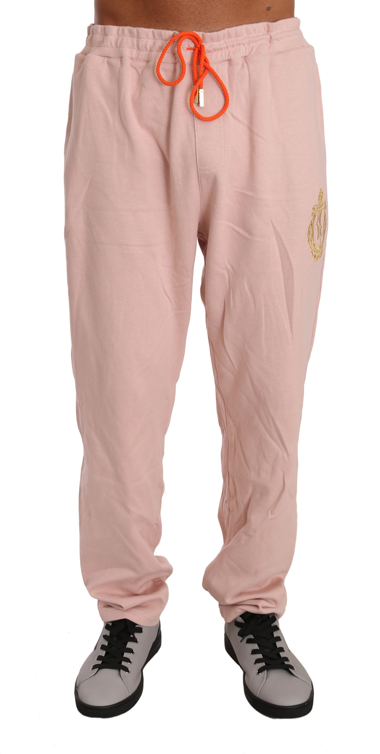 Billionaire Italian Couture Elegant Pink Cotton Sweatsuit Luxury Comfort