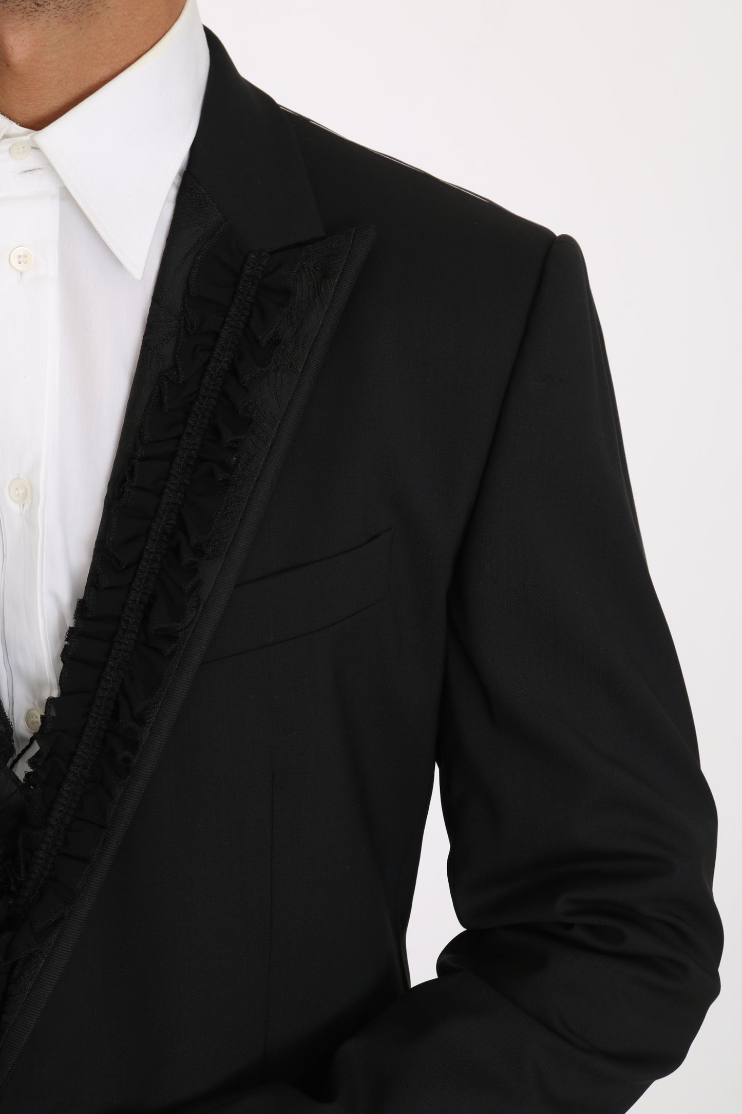 Dolce & Gabbana Black Wool Martini Torrero Blazer 재킷