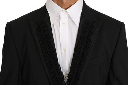 Dolce & Gabbana Black Wool Martini Torrero Blazer 재킷