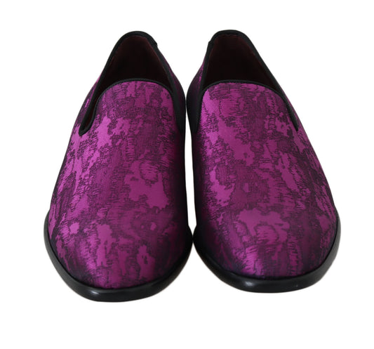 Dolce & Gabbana Purple Jacquard 로퍼 드레스 공식화