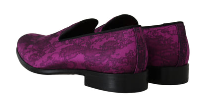 Dolce & Gabbana Purple Jacquard 로퍼 드레스 공식화