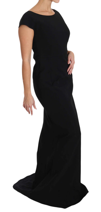 Dolce & Gabbana Elegant Black Maxi Sheath Dress