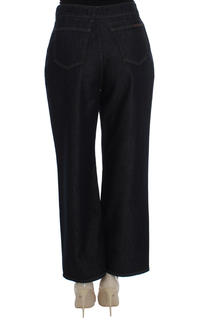 Dolce & Gabbana Chic High Waist Flare Jeans in Dark Blue