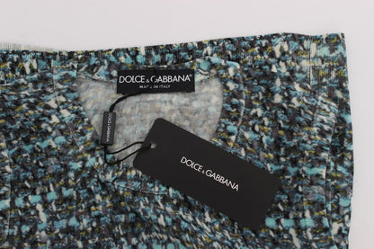 Dolce &amp; Gabbana Blauer Wollpullover Ärmelloser Pullover