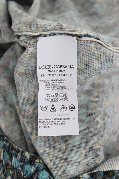 Dolce &amp; Gabbana Blauer Wollpullover Ärmelloser Pullover