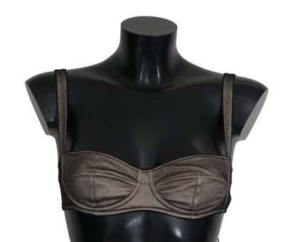 Dolce & Gabbana Brown Regg Balconcino Imbottito Bra 속옷