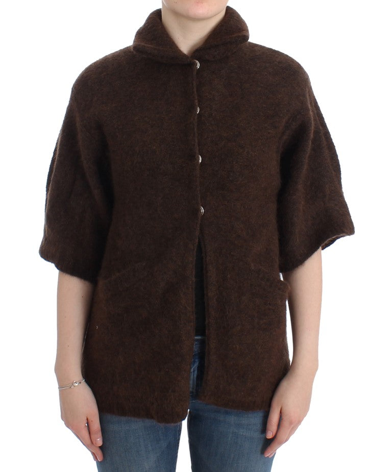 Cavalli Brown Mohair 니트 카디건