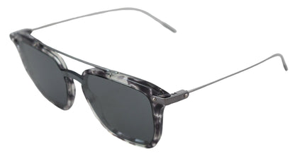 Dolce &amp; Gabbana Grey DG4327-B Sonnenbrille mit grauem Rahmen und grauen Metallgläsern