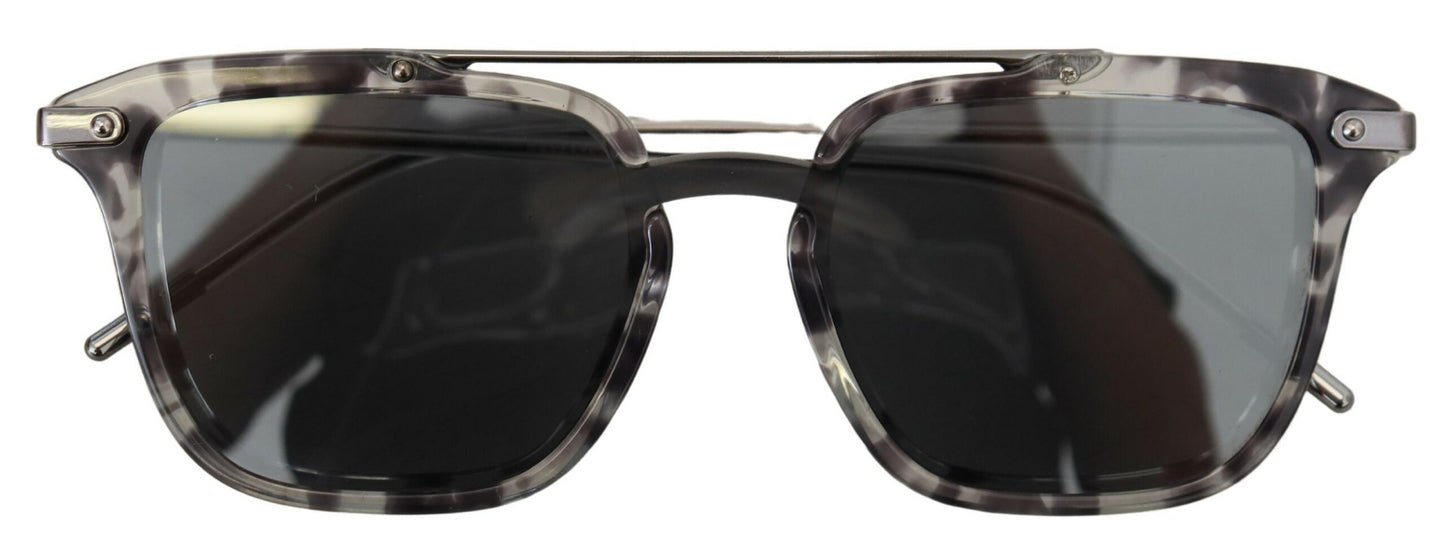 Dolce &amp; Gabbana Grey DG4327-B Sonnenbrille mit grauem Rahmen und grauen Metallgläsern