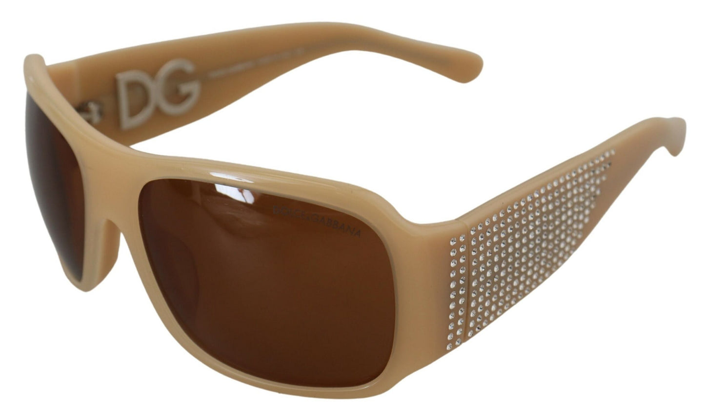 Dolce & Gabbana Elegant Cream Swarovski Sunglasses