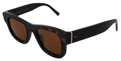 Dolce & Gabbana Chic Brown Acetate Sunglasses