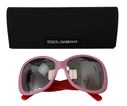 Dolce & Gabbana 핑크색 빨간색 플라스틱 프레임 대형 DG4033 선글라스