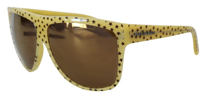 Dolce & Gabbana Yellow Stars 아세테이트 사각형 음영 DG4125 선글라스