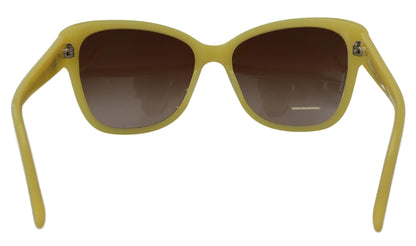 Dolce &amp; Gabbana DG4124 Sonnenbrille mit gelbem Acetatrahmen und Sternenverzierung