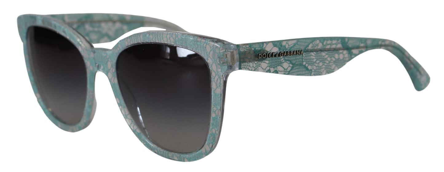 Dolce &amp; Gabbana Blue Lace Crystal Acetate Butterfly DG4190 Sonnenbrille