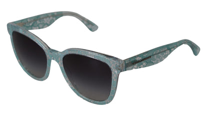 Dolce &amp; Gabbana Blue Lace Crystal Acetate Butterfly DG4190 Sonnenbrille