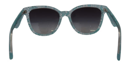 Dolce &amp; Gabbana Blue Lace Crystal Acetate Butterfly DG4190 Sonnenbrille