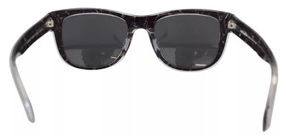 Dolce & Gabbana Black Plastic Full Rim Gray Mirror Lens DG4284-F Sunglasses