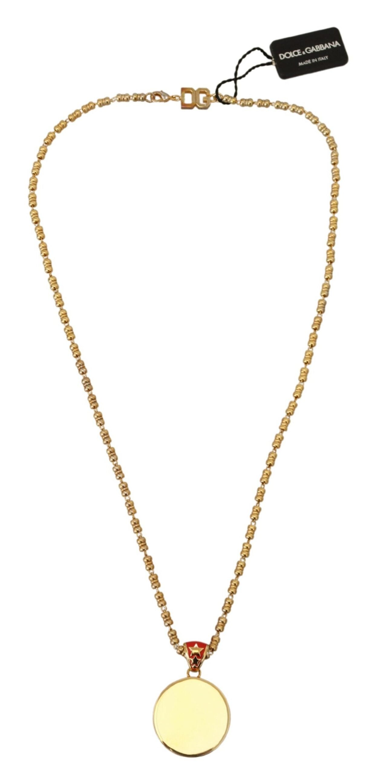 Dolce & Gabbana Elegant Gold Charm Chain Necklace