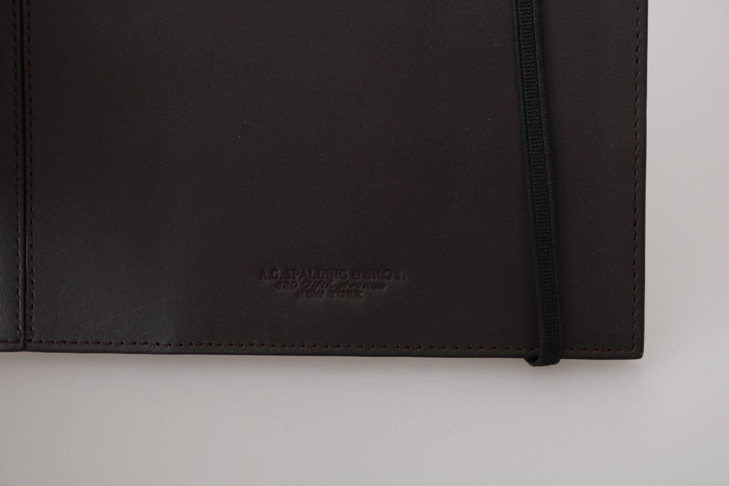 A.G. Spalding & Bros Black Leather Bifold Travel Holder 로고 지갑