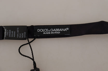 Dolce &amp; Gabbana Schwarze Papillon-Fliege aus 100 % Seide mit verstellbarem Hals