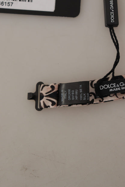 Dolce &amp; Gabbana Mehrfarbig gemusterte Papillon-Fliege aus 100 % Seide