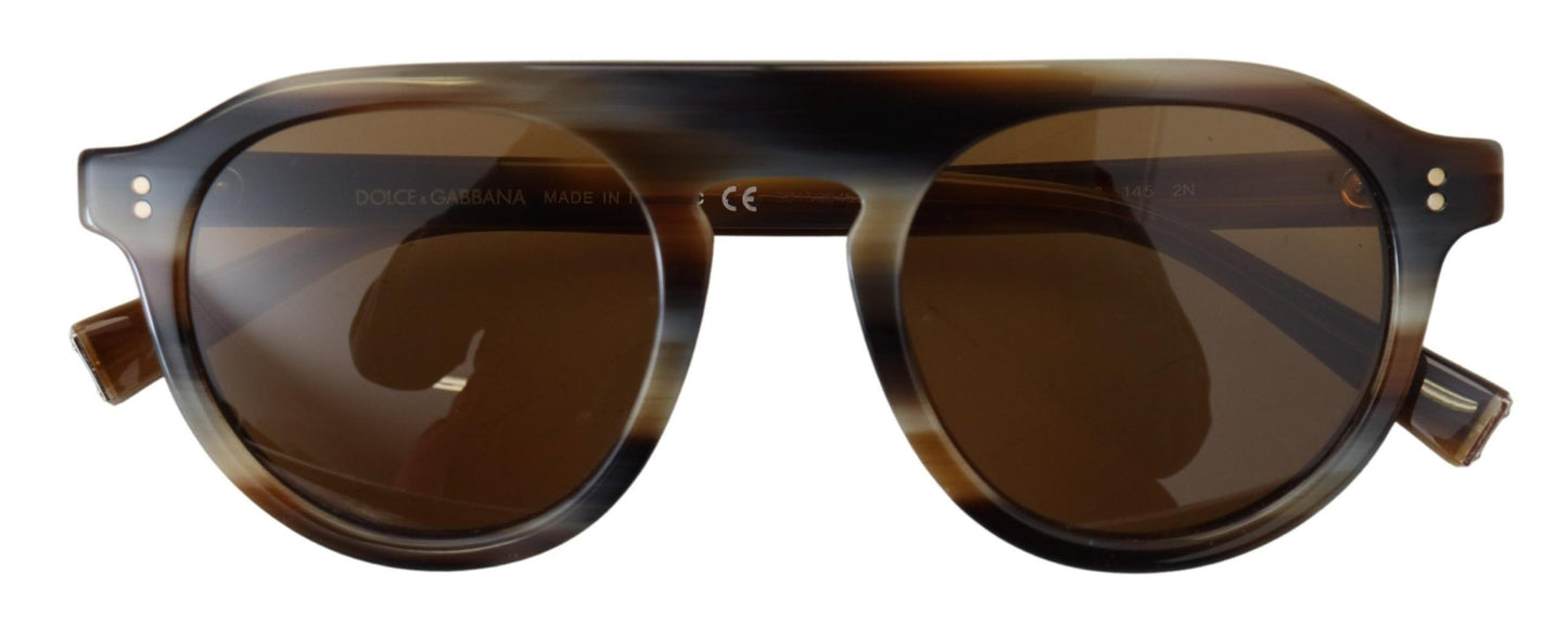 Dolce & Gabbana Brown Tortoise Oval Full Rim 안경 DG4306 선글라스