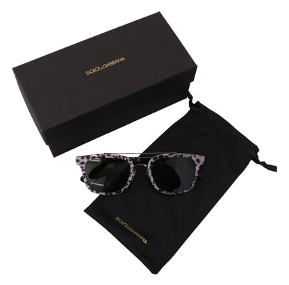 Dolce & Gabbana Chic Purple Lens Metal Frame Sunglasses