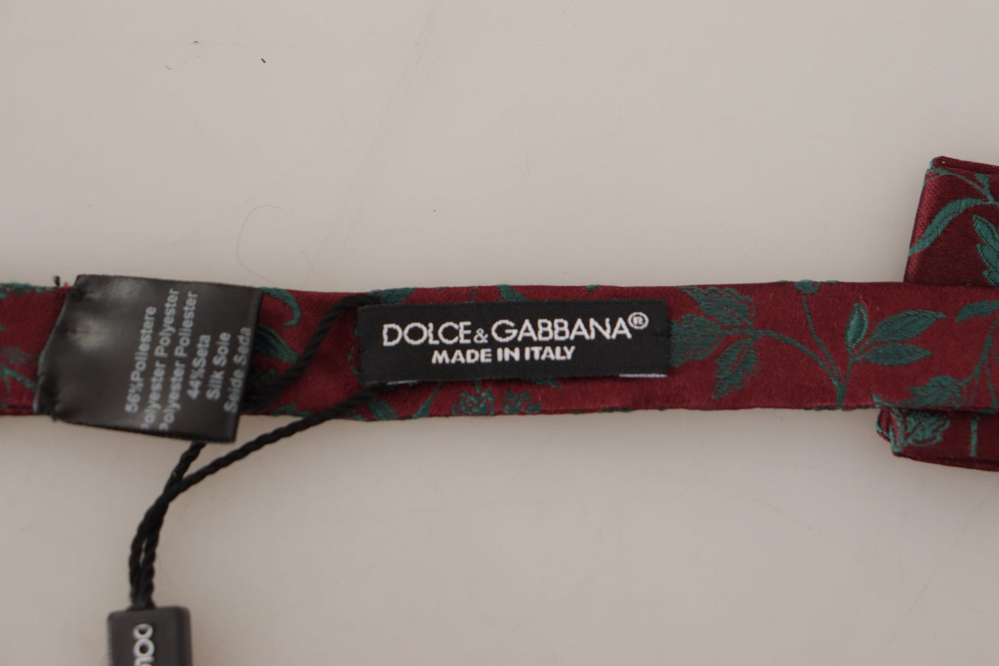 Dolce &amp; Gabbana Papillon-Fliege mit kastanienbraunem Muster und verstellbarem Hals