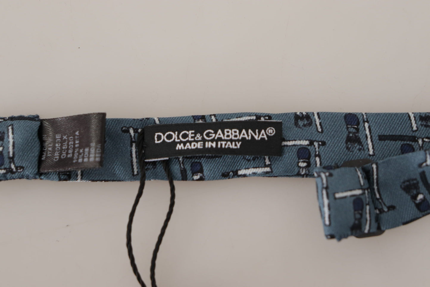 Dolce & Gabbana Elegant Silk Blue Bow Tie