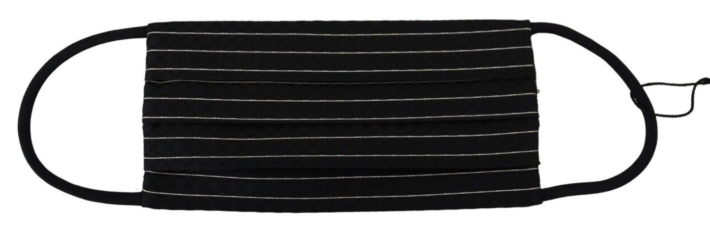 Dolce & Gabbana Black White Stripes Elastic Eor Strap 1 사이즈 페이스 마스크