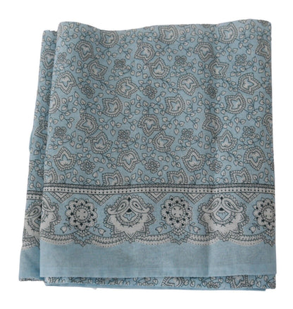 Ermanno Scervino Elegant Silk Bandana Wrap Shawl Scarf